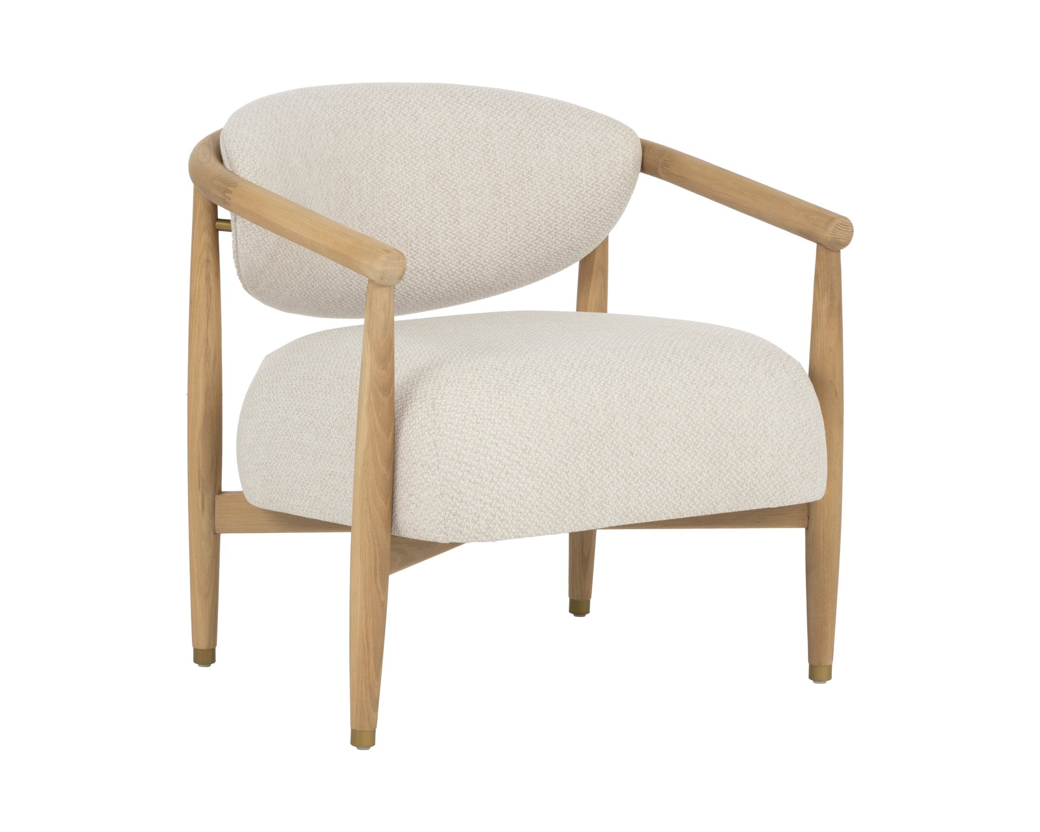 Sunpan Sigrid Lounge Chair Light Oak Monument Oatmeal