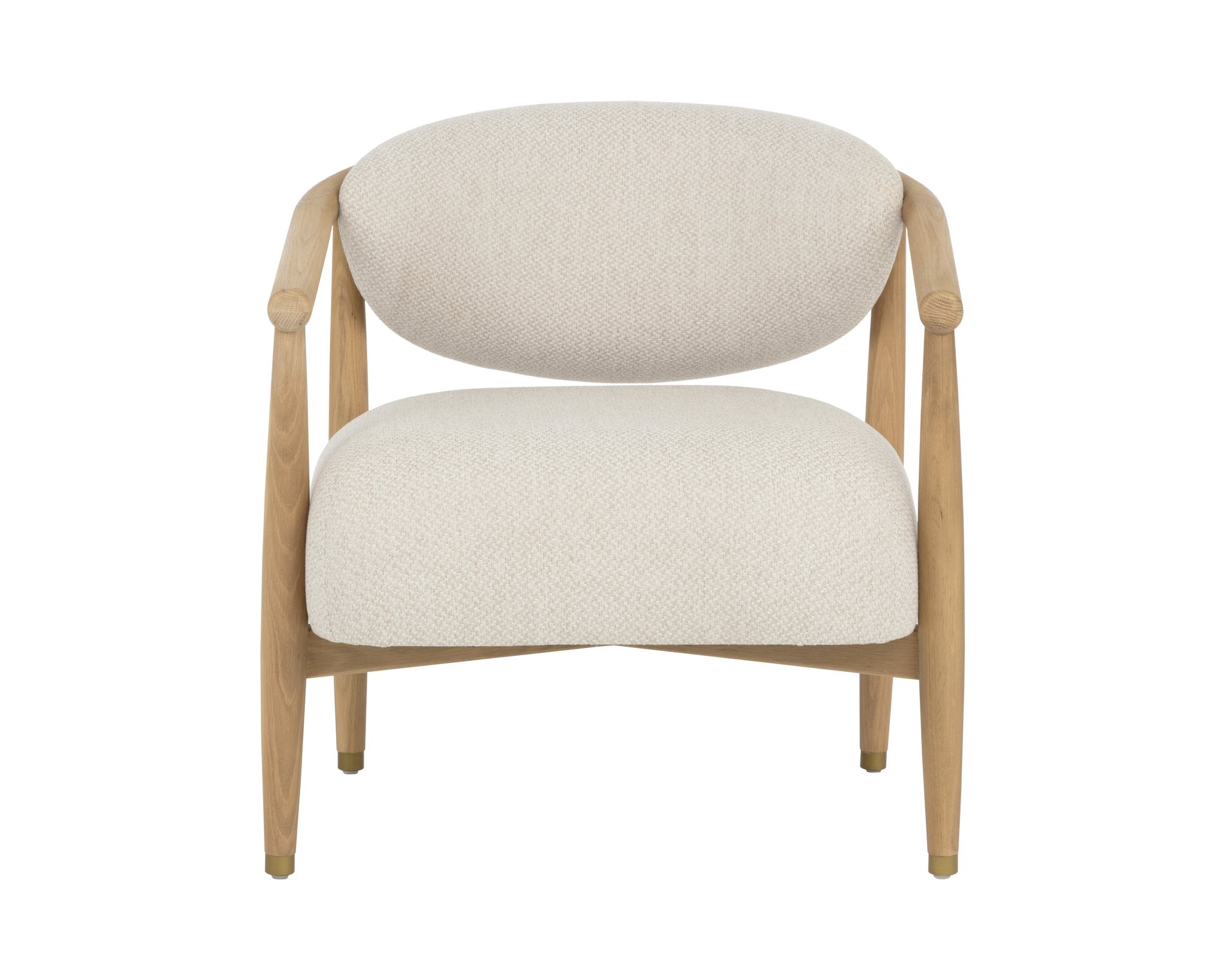 Sunpan Sigrid Lounge Chair Light Oak Monument Oatmeal