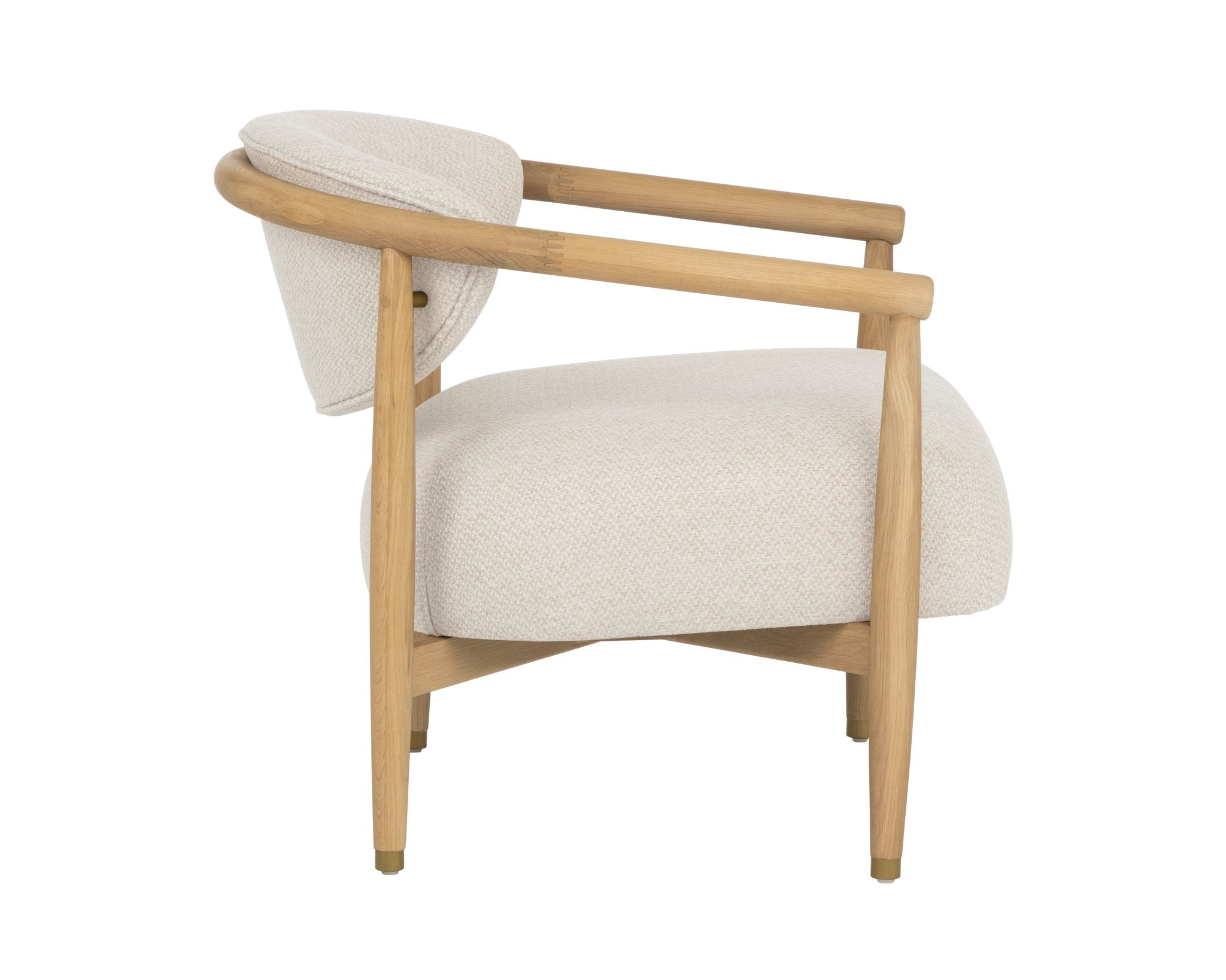 Sunpan Sigrid Lounge Chair Light Oak Monument Oatmeal