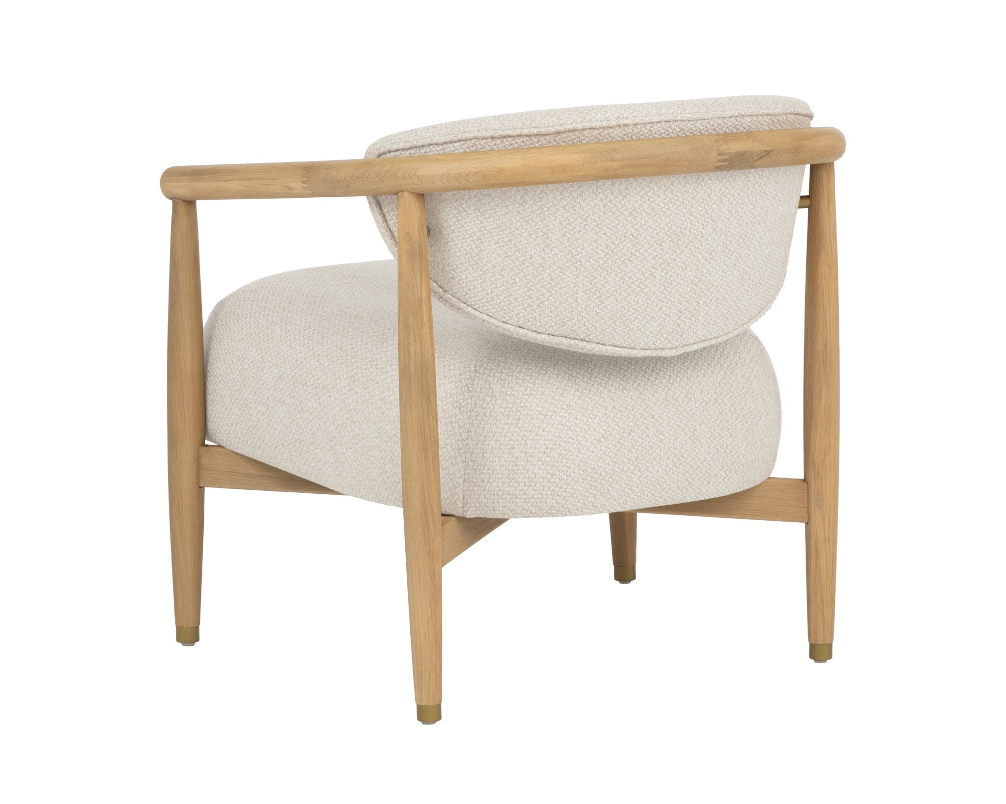 Sunpan Sigrid Lounge Chair Light Oak Monument Oatmeal