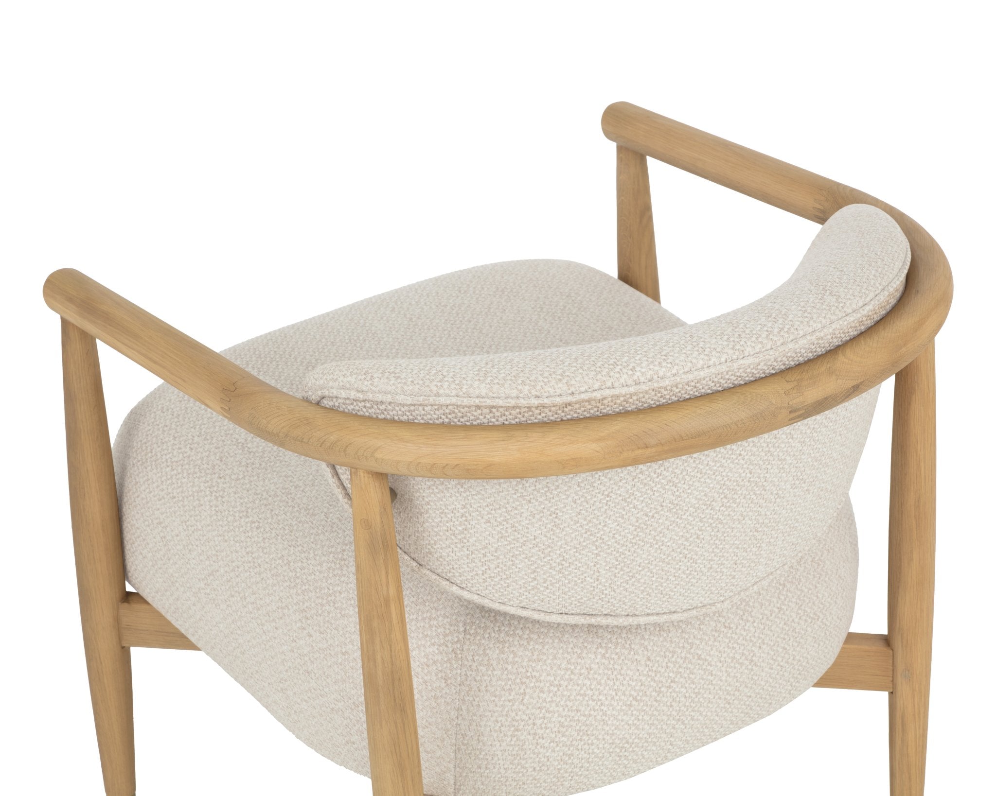 Sunpan Sigrid Lounge Chair Light Oak Monument Oatmeal