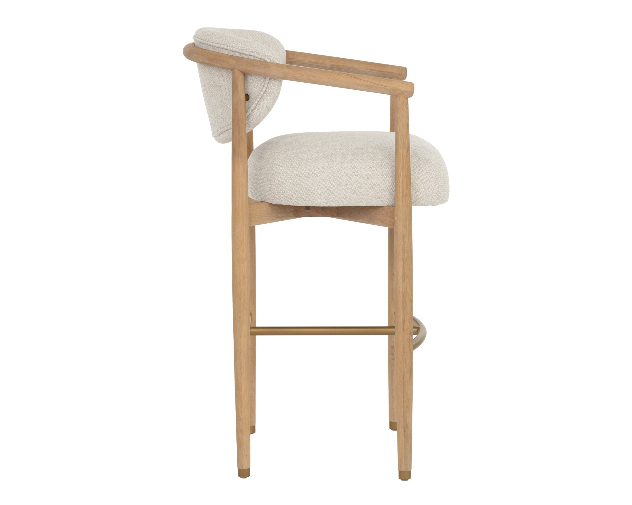 Sunpan Sigrid Barstool Light Oak Monument Oatmeal