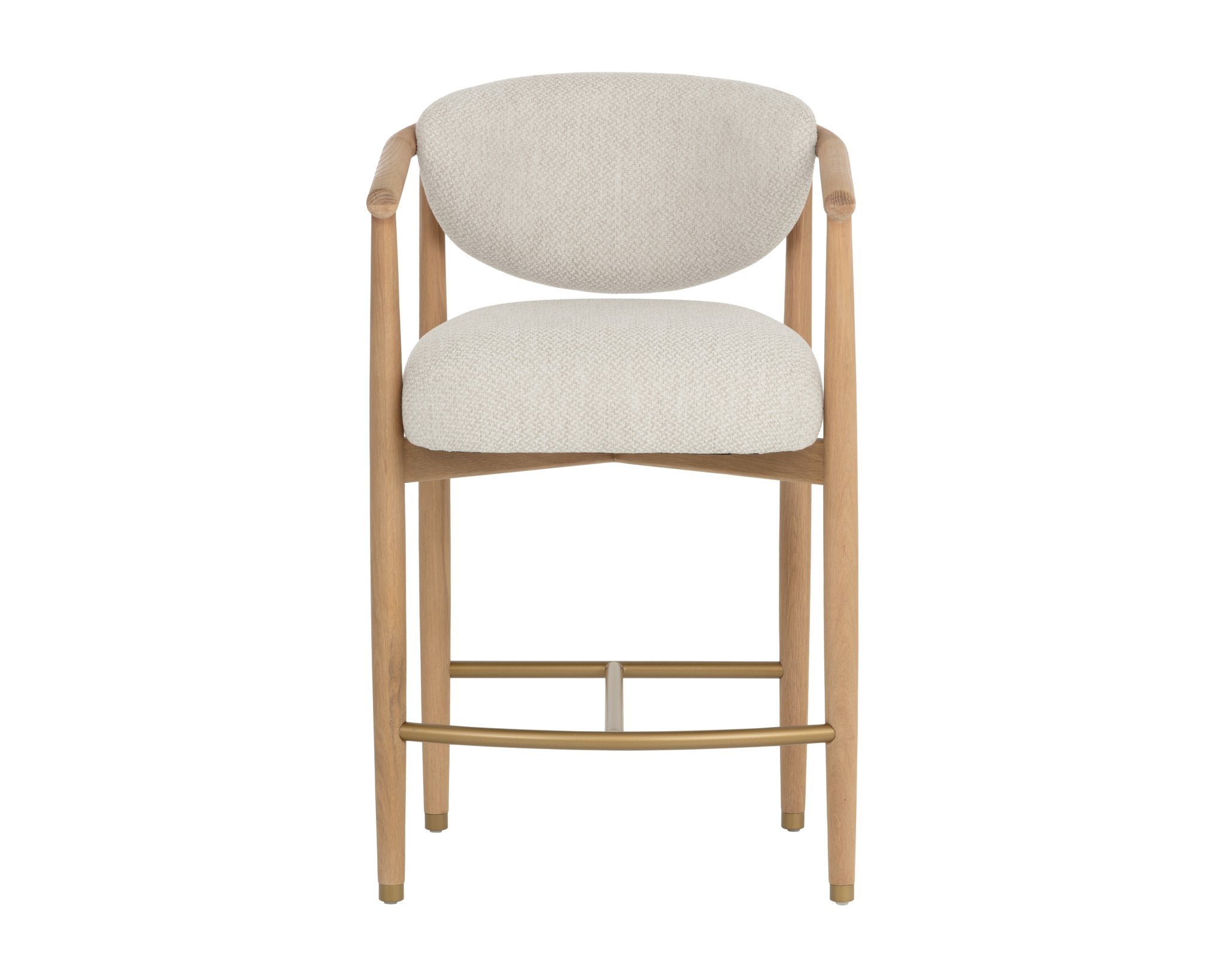 Sunpan Sigrid Counter Stool Light Oak Monument Oatmeal