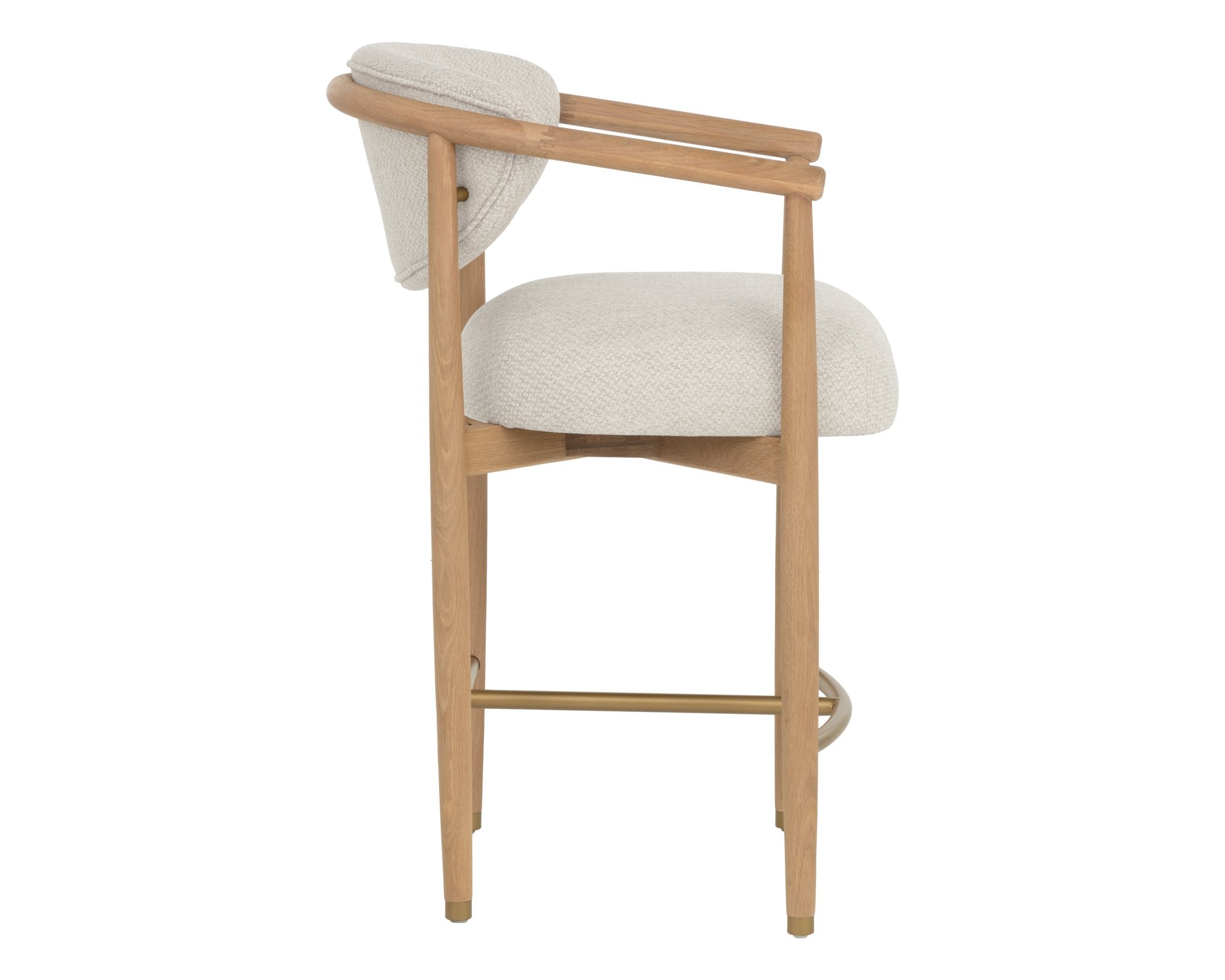 Sunpan Sigrid Counter Stool Light Oak Monument Oatmeal