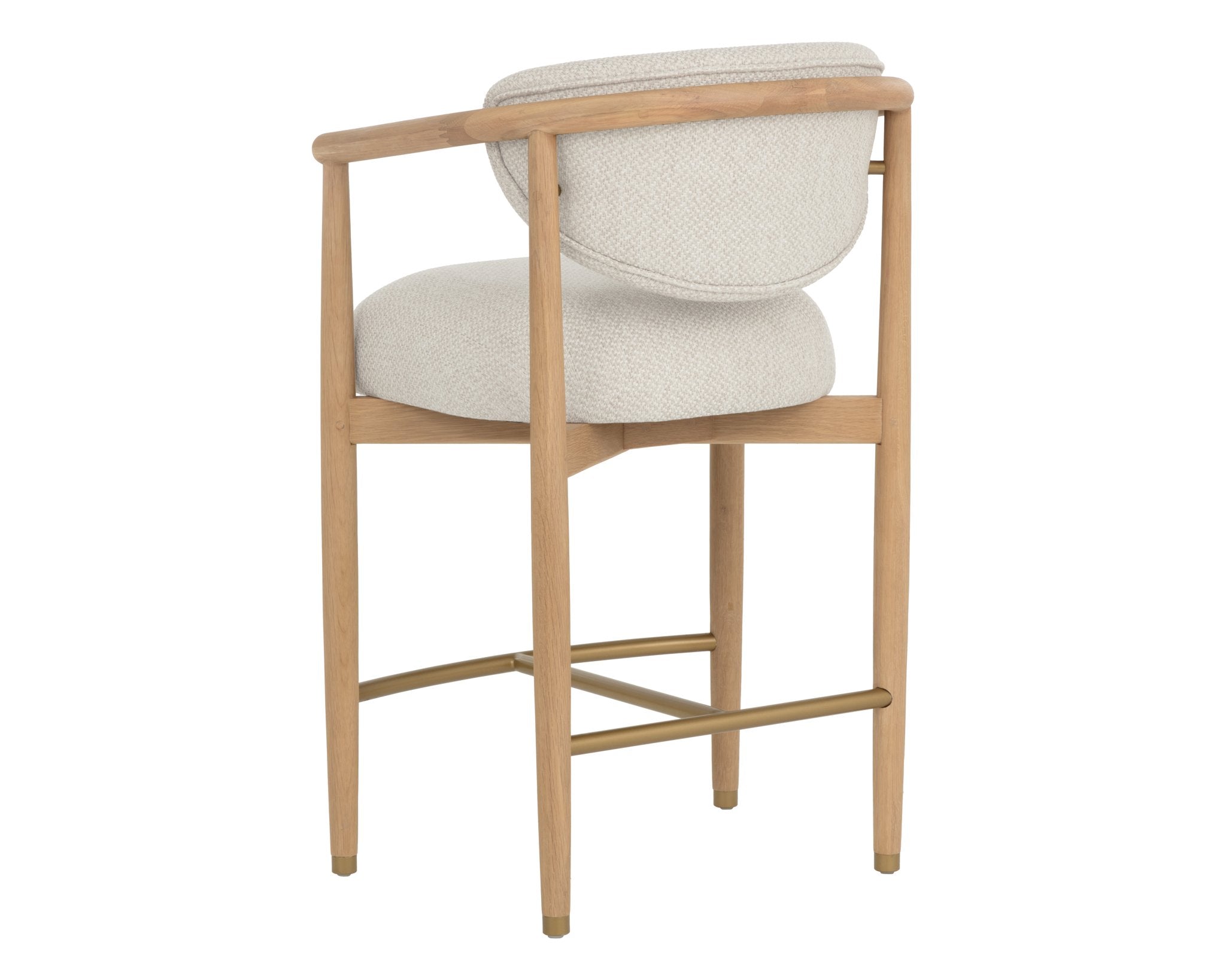 Sunpan Sigrid Counter Stool Light Oak Monument Oatmeal