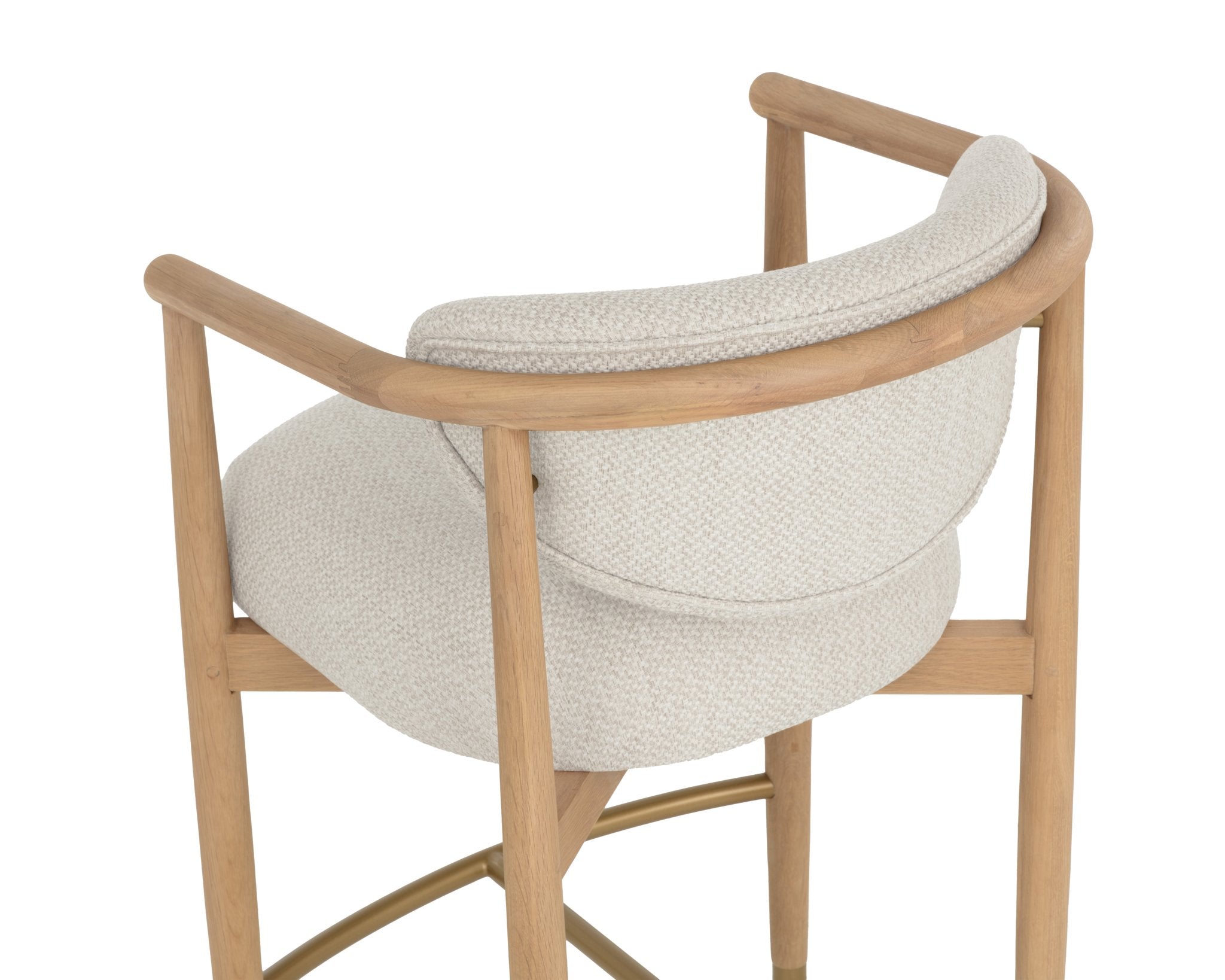Sunpan Sigrid Counter Stool Light Oak Monument Oatmeal