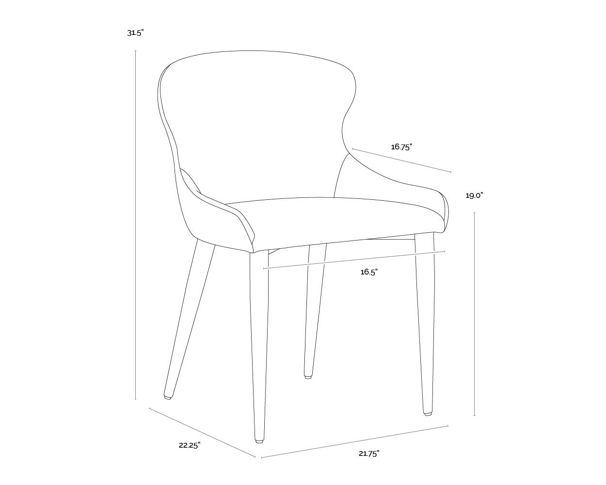 Sunpan Evora Dining Chair Set Of 2