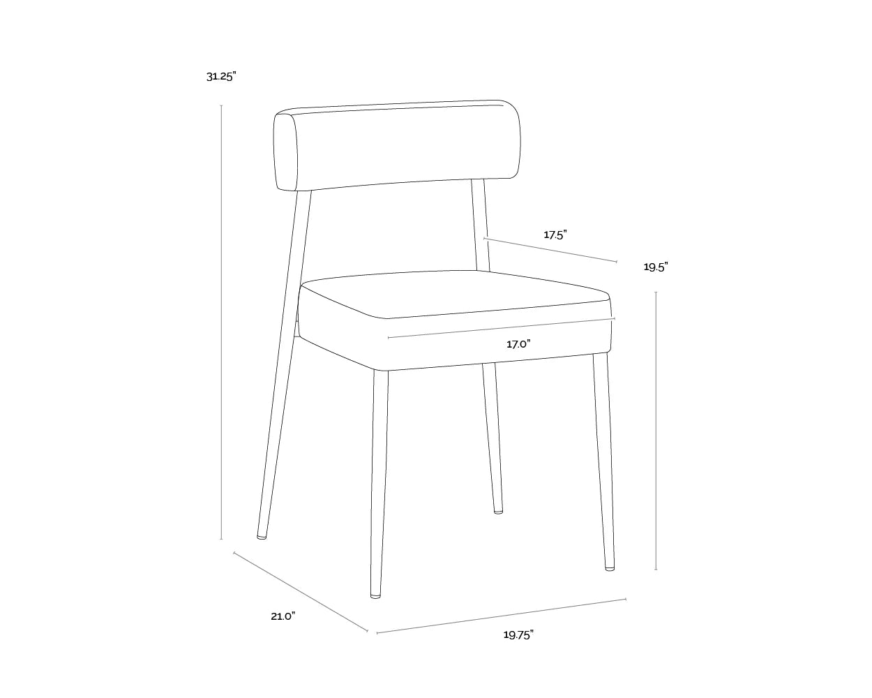 Sunpan Ashwin Stackable Dining Chair Set Of 2