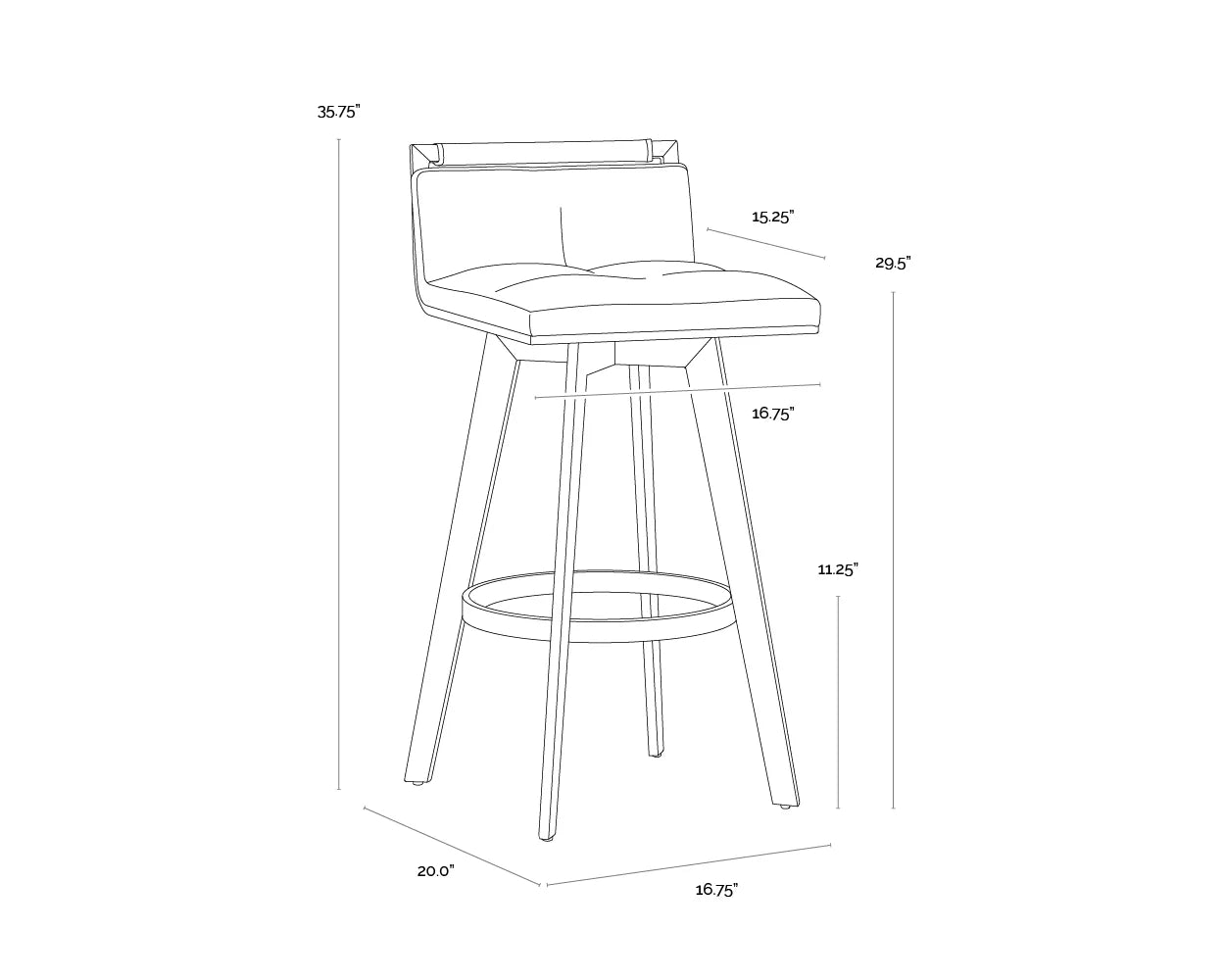 Sunpan Arizona Swivel Barstool