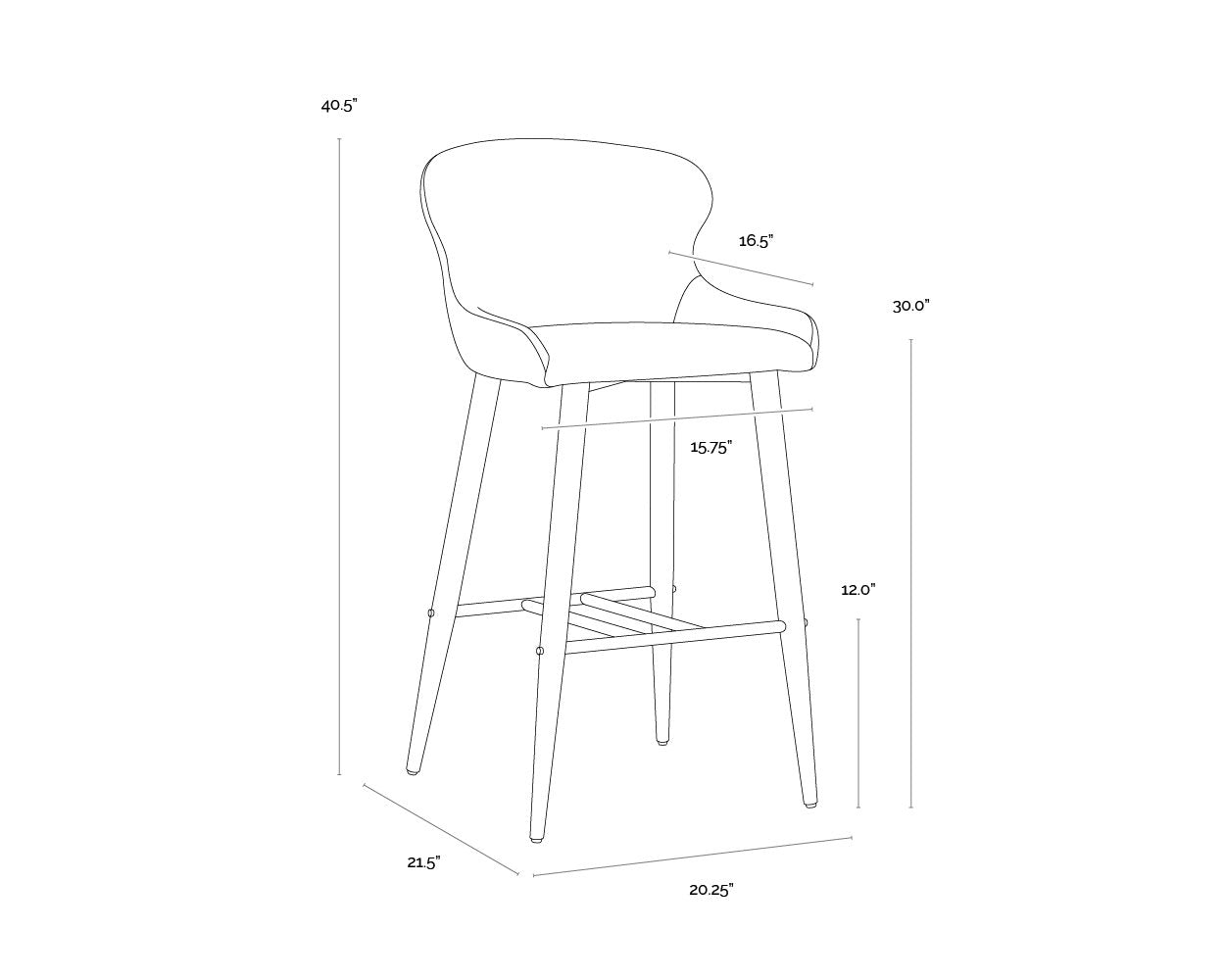 Sunpan Evora Barstool