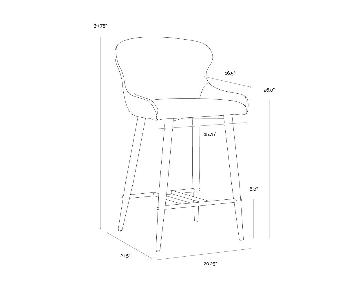 Sunpan Evora Counter Stool