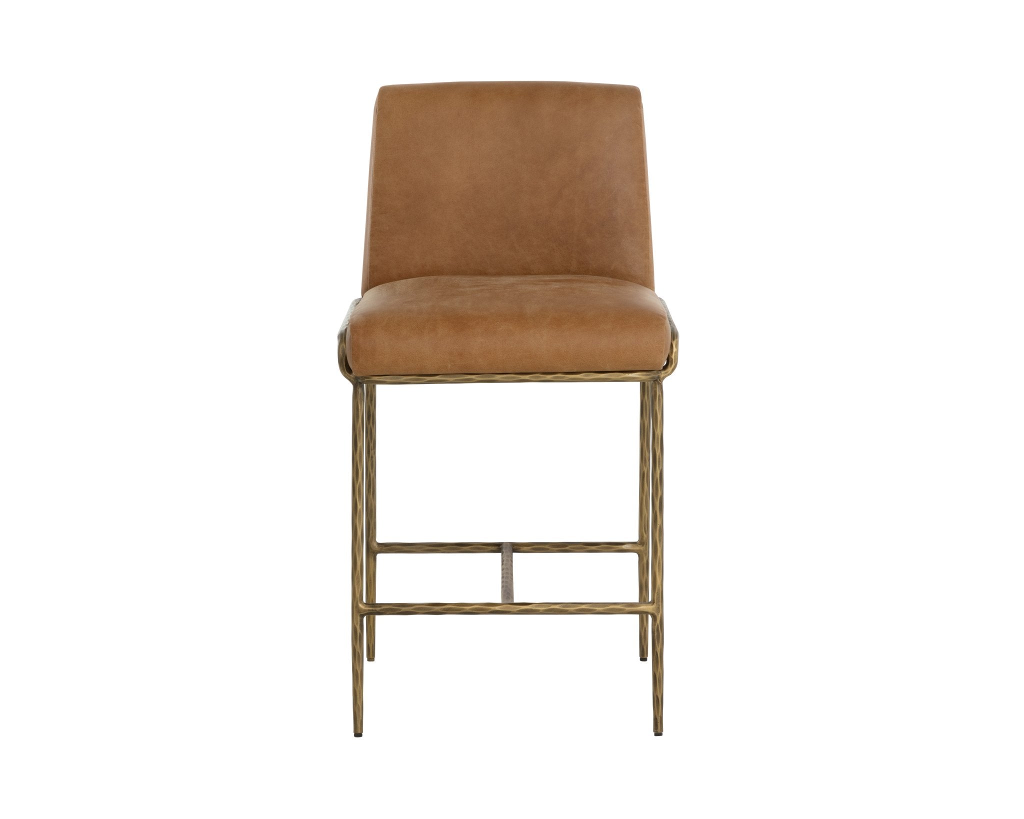 Sunpan Lathan Counter Stool Tan Leather