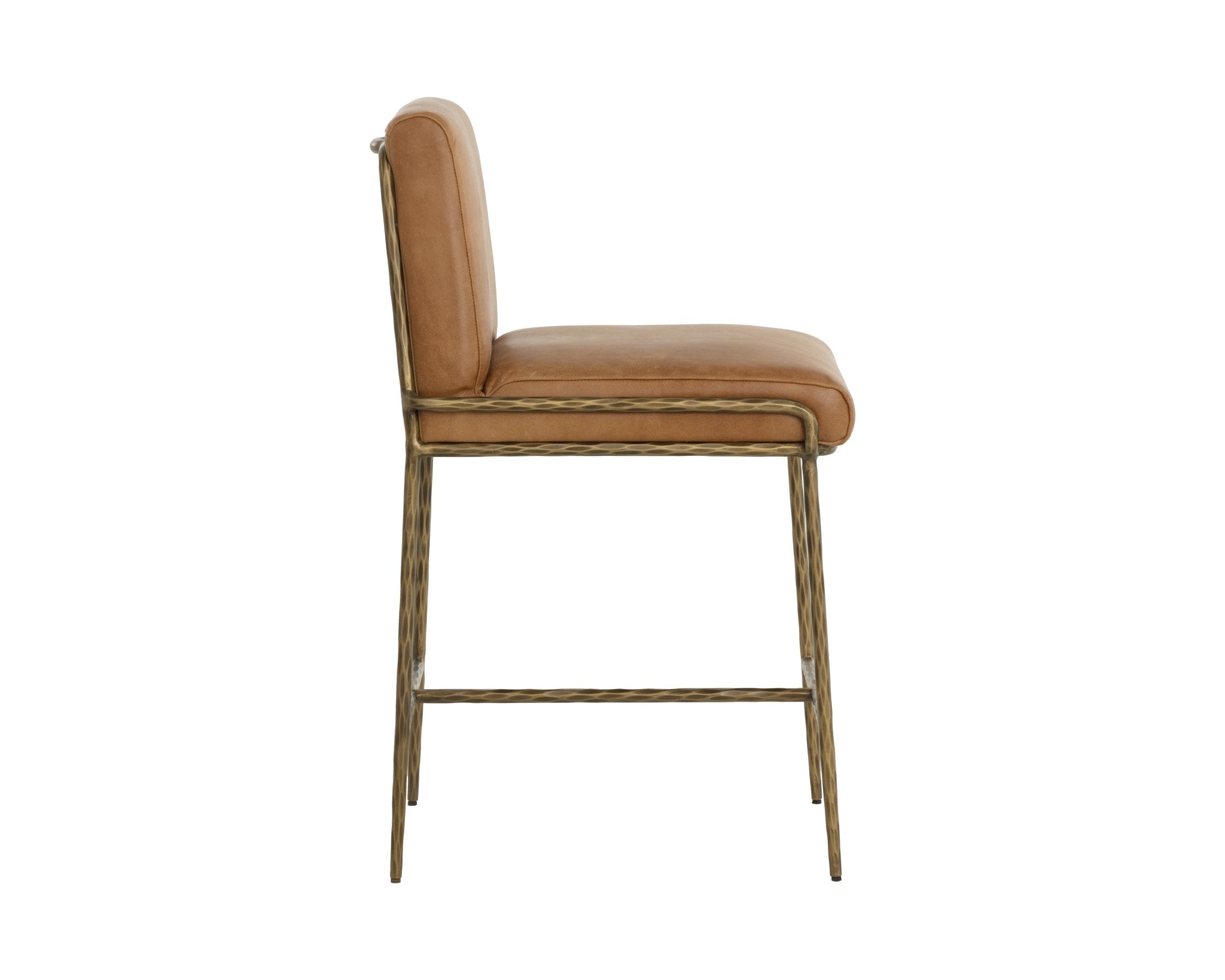 Sunpan Lathan Counter Stool Tan Leather