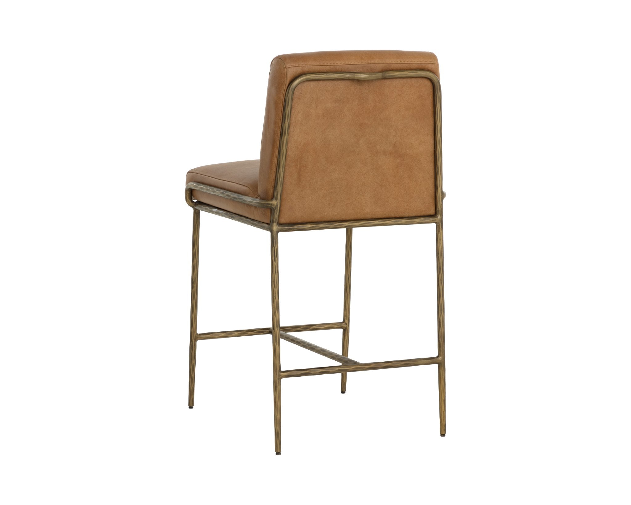 Sunpan Lathan Counter Stool Tan Leather