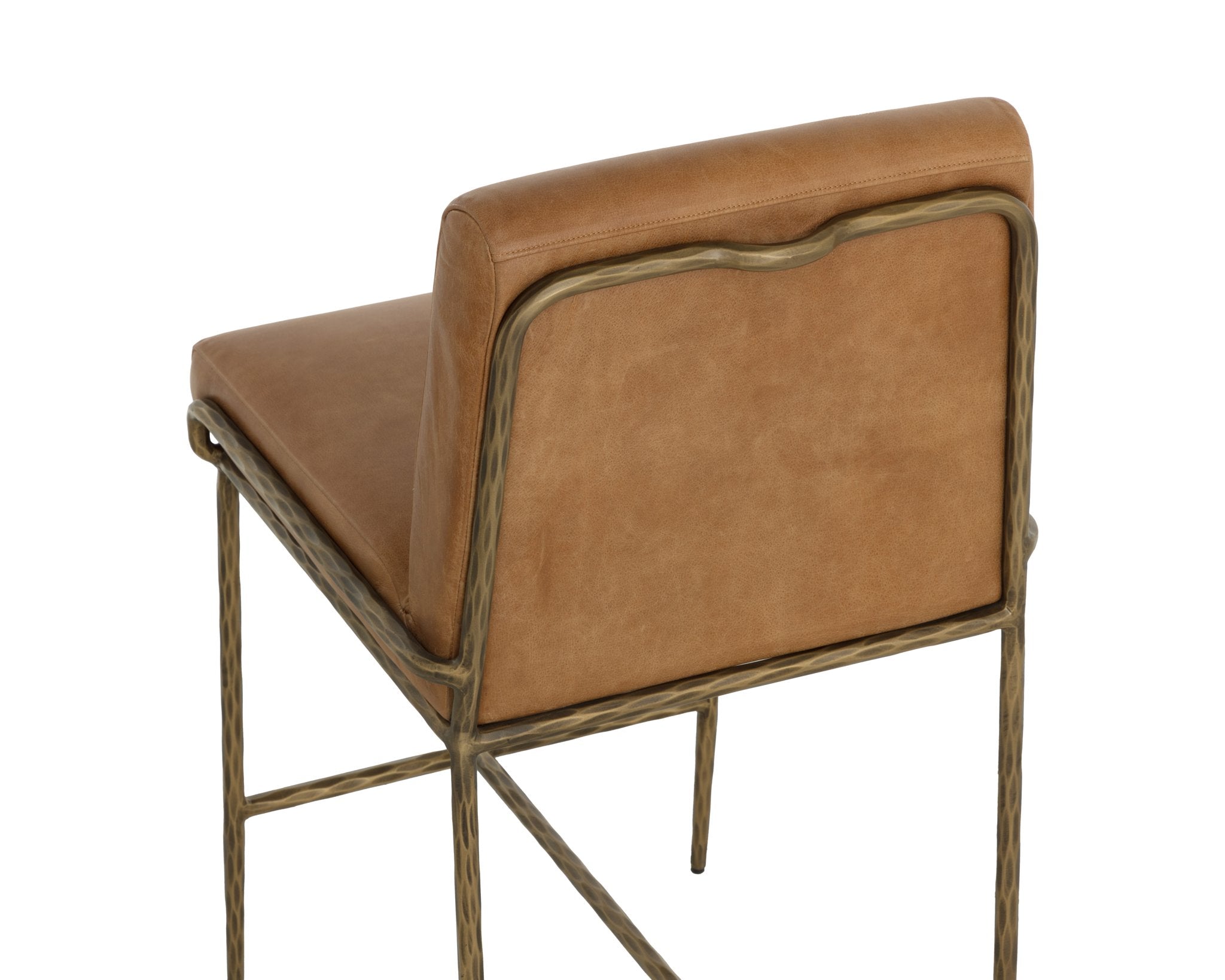 Sunpan Lathan Counter Stool Tan Leather