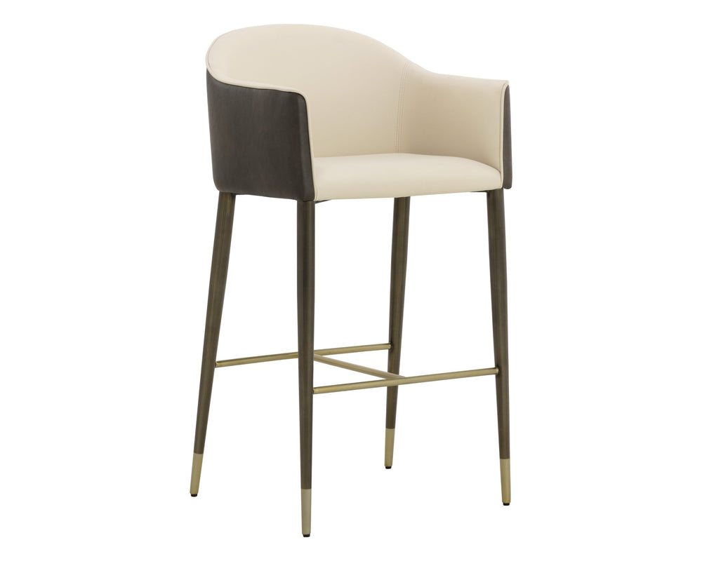 Sunpan Kylin Barstool Dillon Cream / Bravo Ash