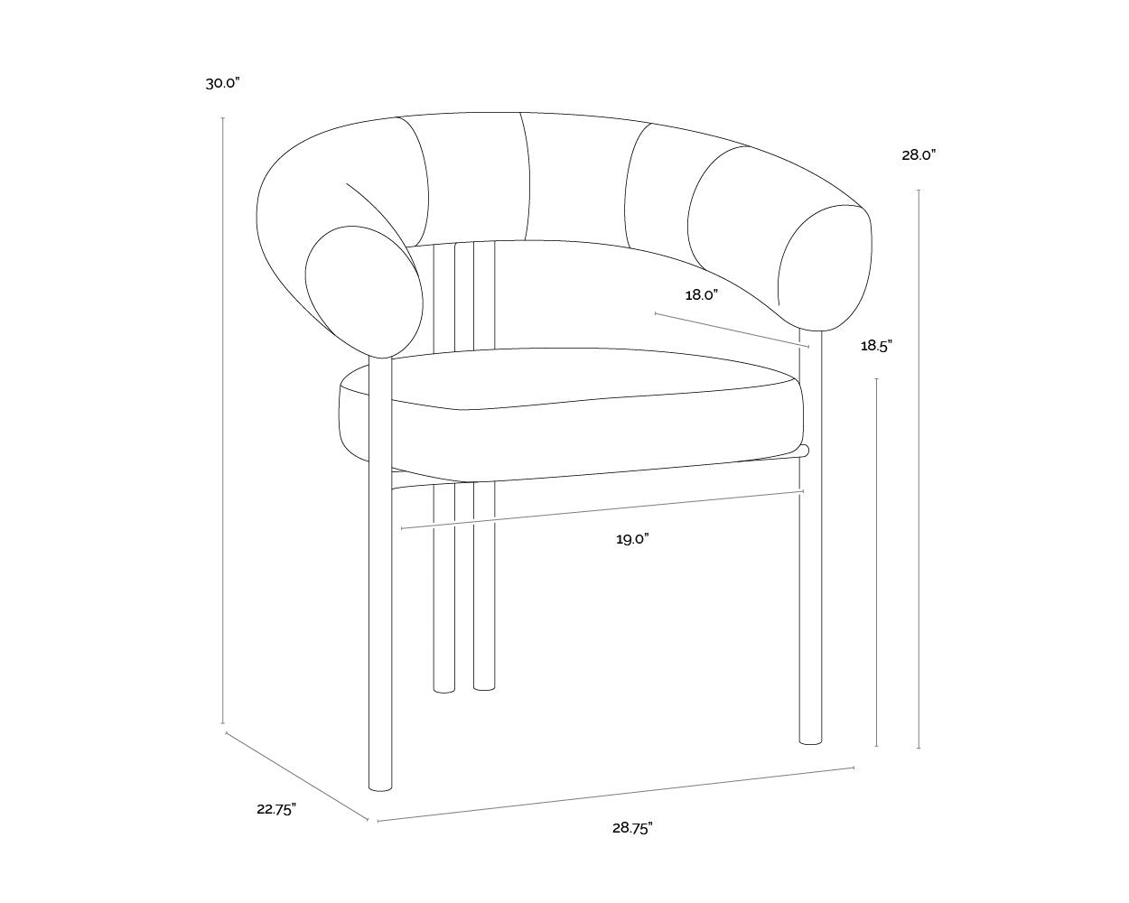 Sunpan Oniva Dining Armchair