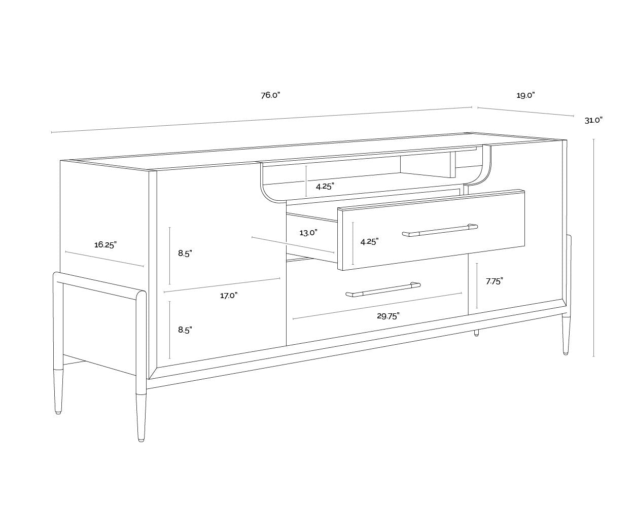 Sunpan Weldrick Sideboard Espresso