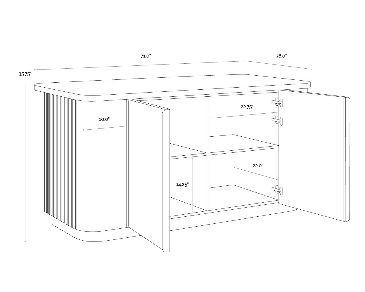 Sunpan Cataldi Kitchen Island