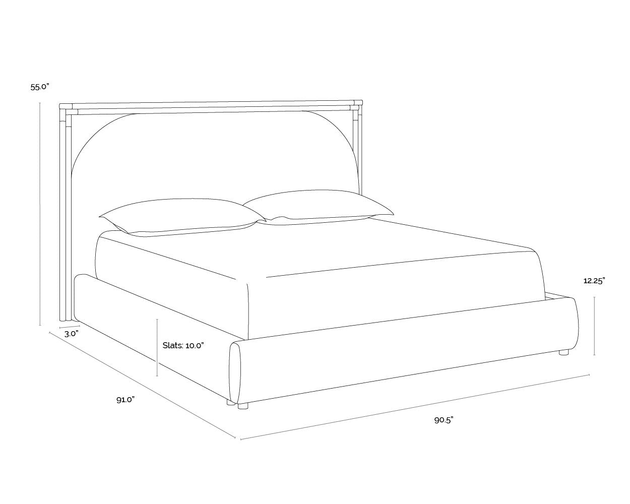 Sunpan Arcelia Bed Rhea Light Barley