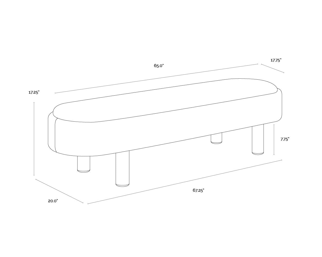 Sunpan Odette Bench