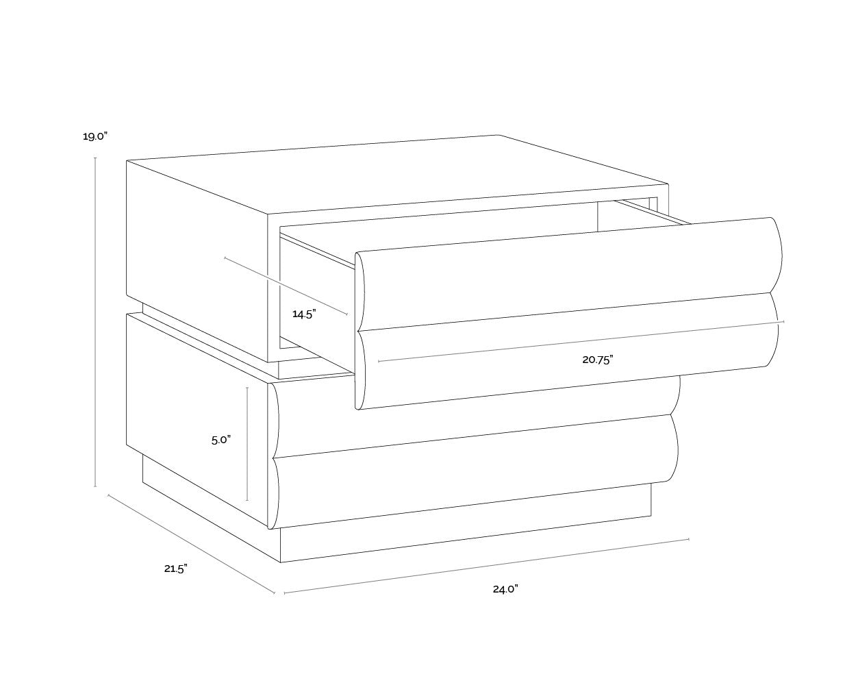Sunpan Subira Nightstand