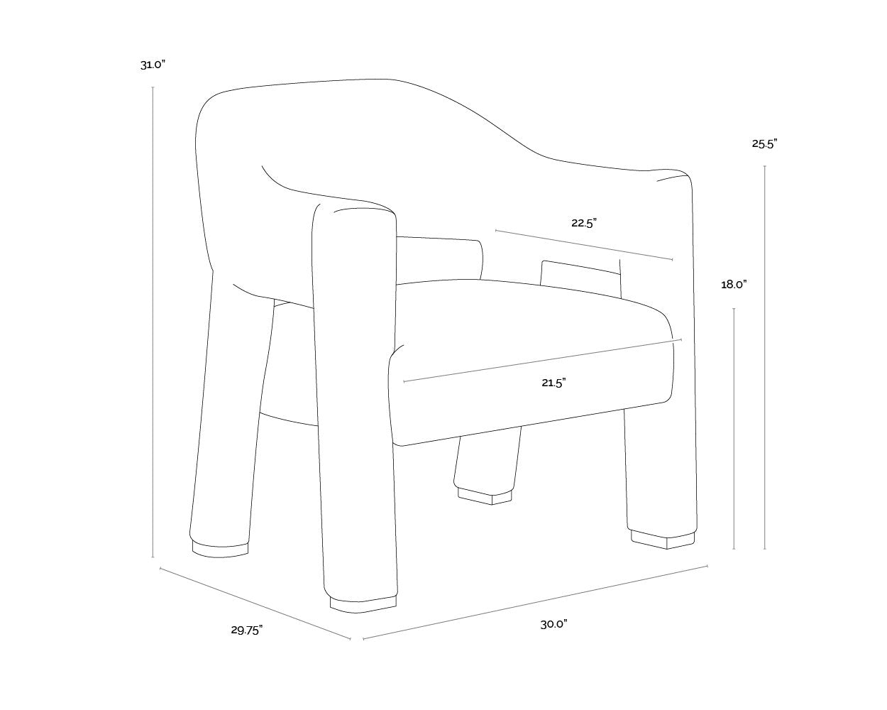 Sunpan Prisca Lounge Chair