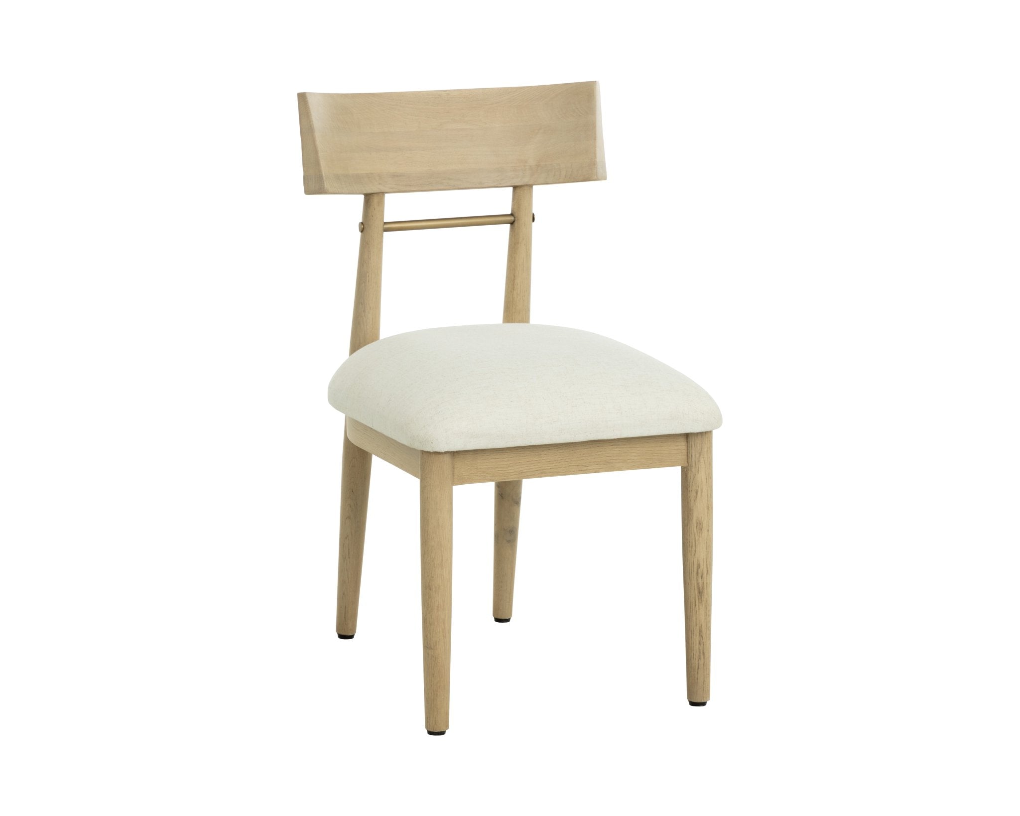 Sunpan Florian Dining Chair Light Oak Geralt Linen Set Of 2