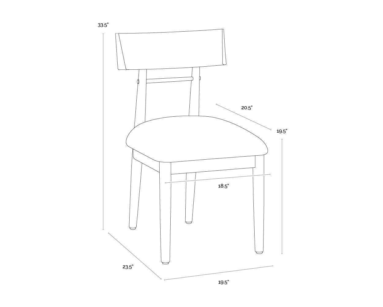 Sunpan Florian Dining Chair Light Oak Geralt Linen Set Of 2