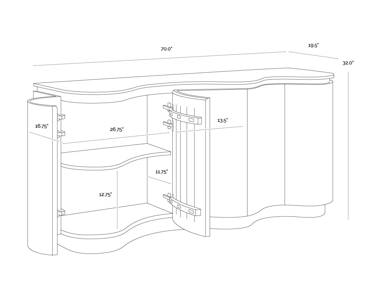 Sunpan Fable Sideboard
