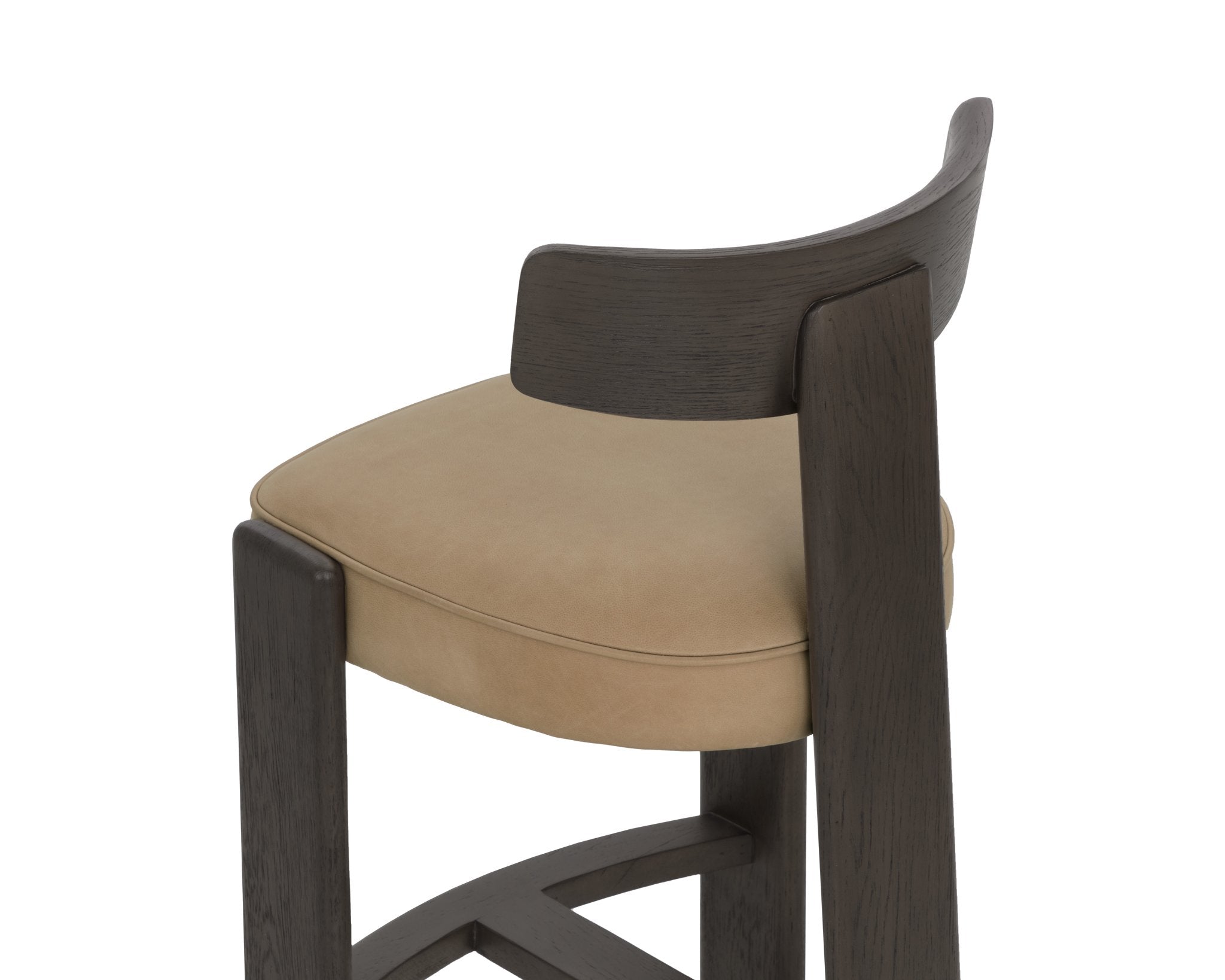 Sunpan Horton Counter Stool Dark Brown Sahara Sand Leather