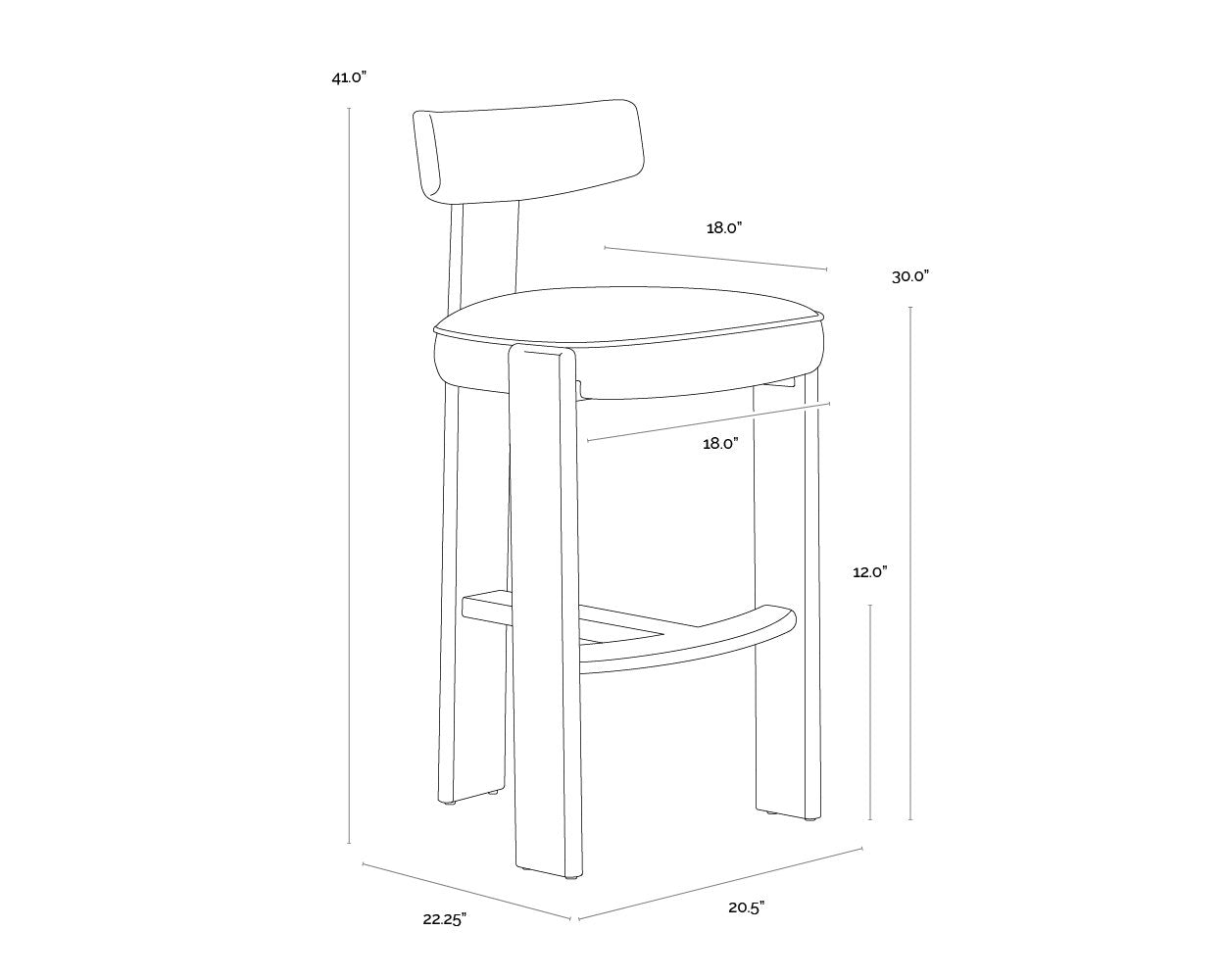 Sunpan Horton Barstool Rustic Oak Forest Green
