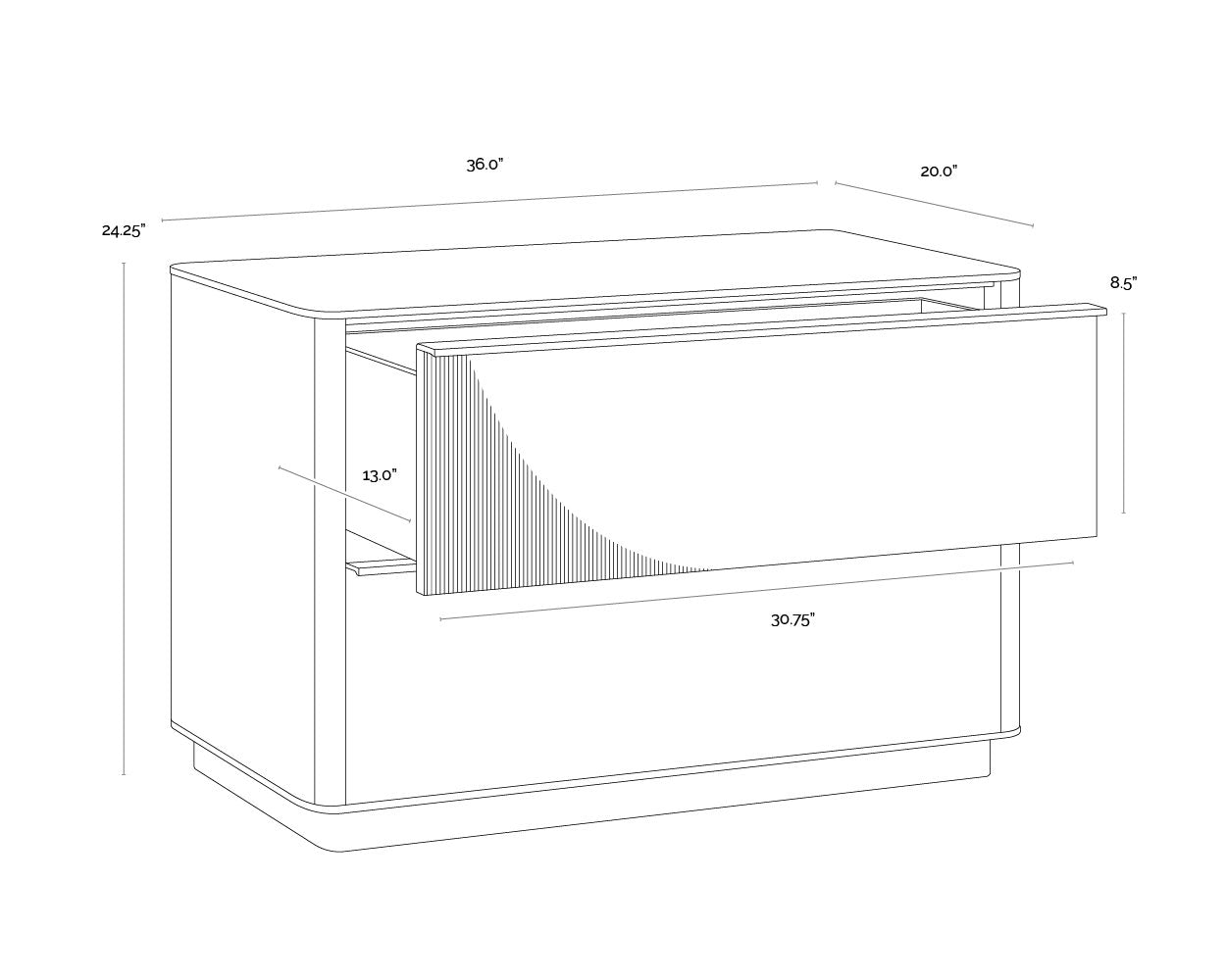Sunpan Kalla Nightstand