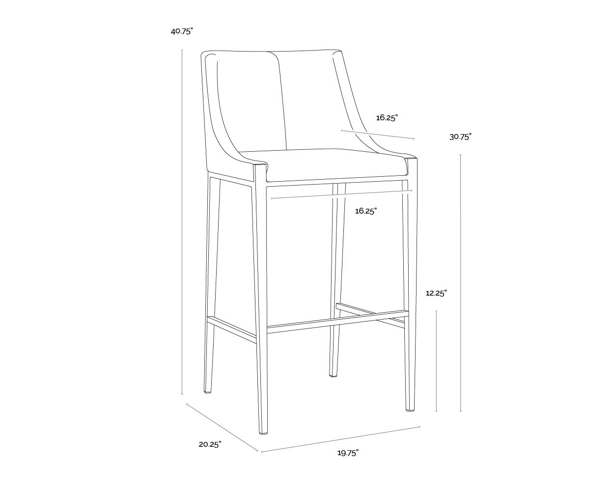 Sunpan Dionne Barstool