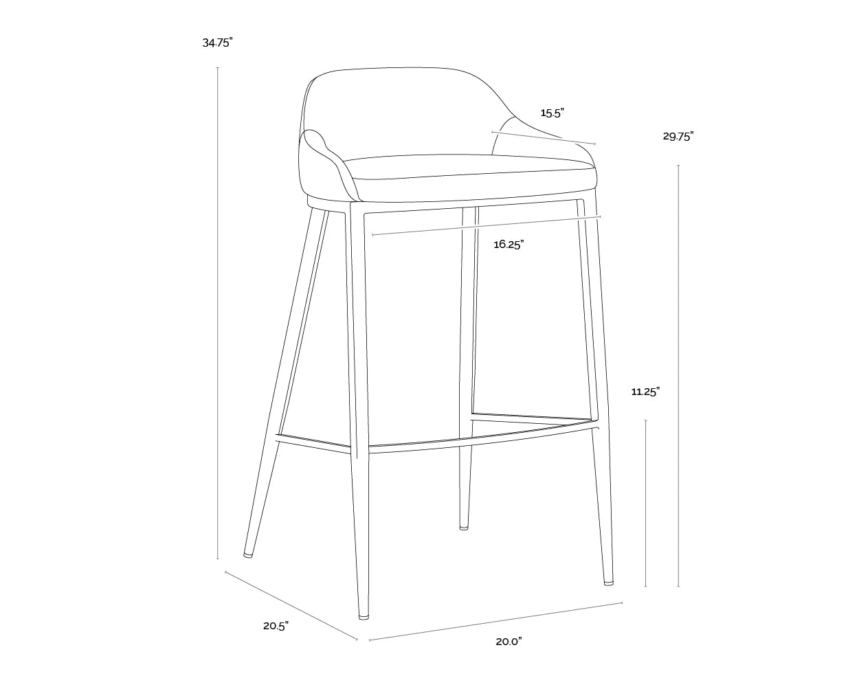 Sunpan Astra Barstool