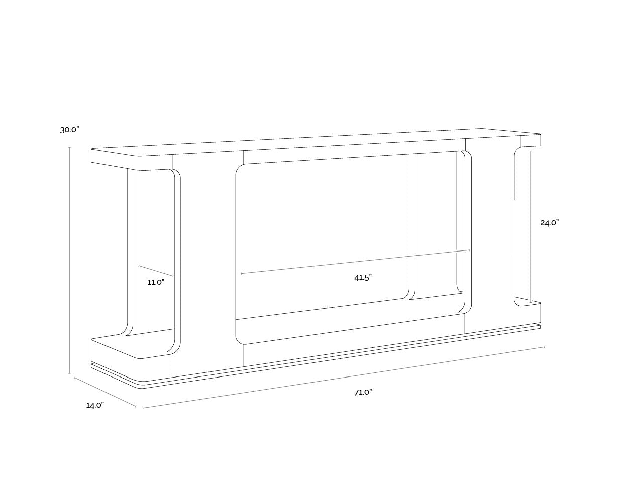 Sunpan Hercules Console Table