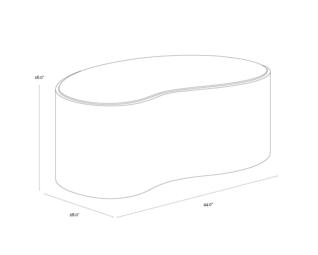 Sunpan Ishiko Coffee Table
