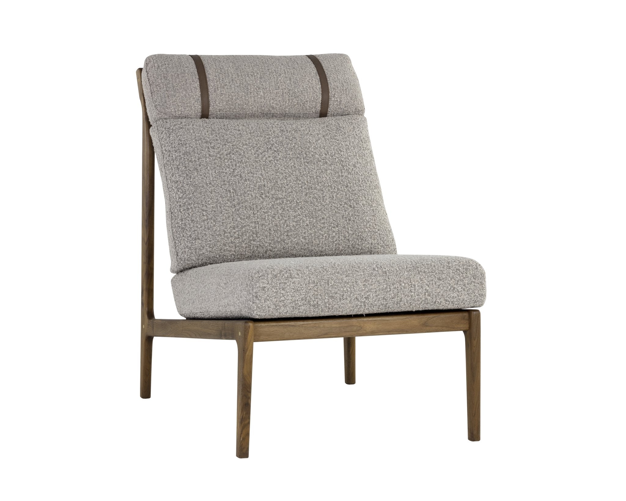 Sunpan Elanor Lounge Chair Walnut Copenhagen Cappuccino