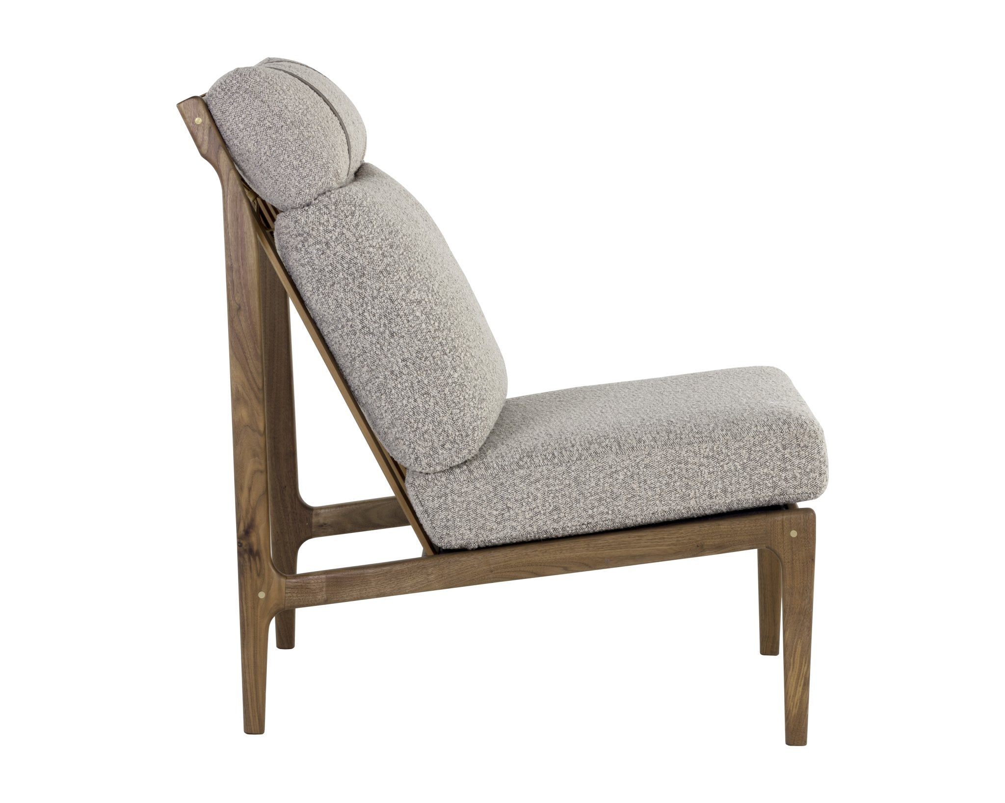 Sunpan Elanor Lounge Chair Walnut Copenhagen Cappuccino