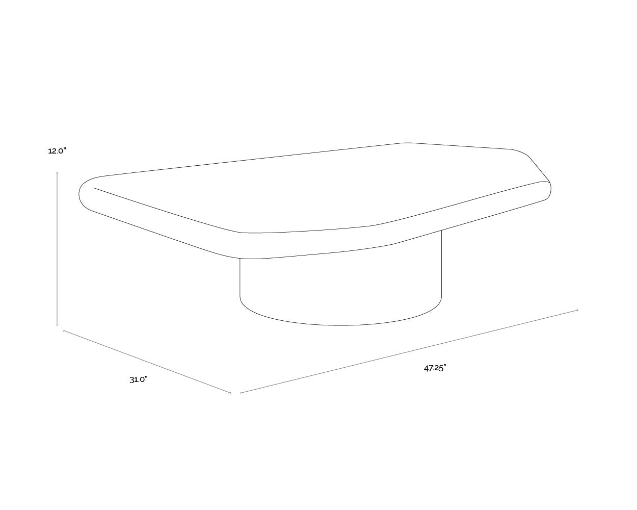 Sunpan Detti Coffee Table Large