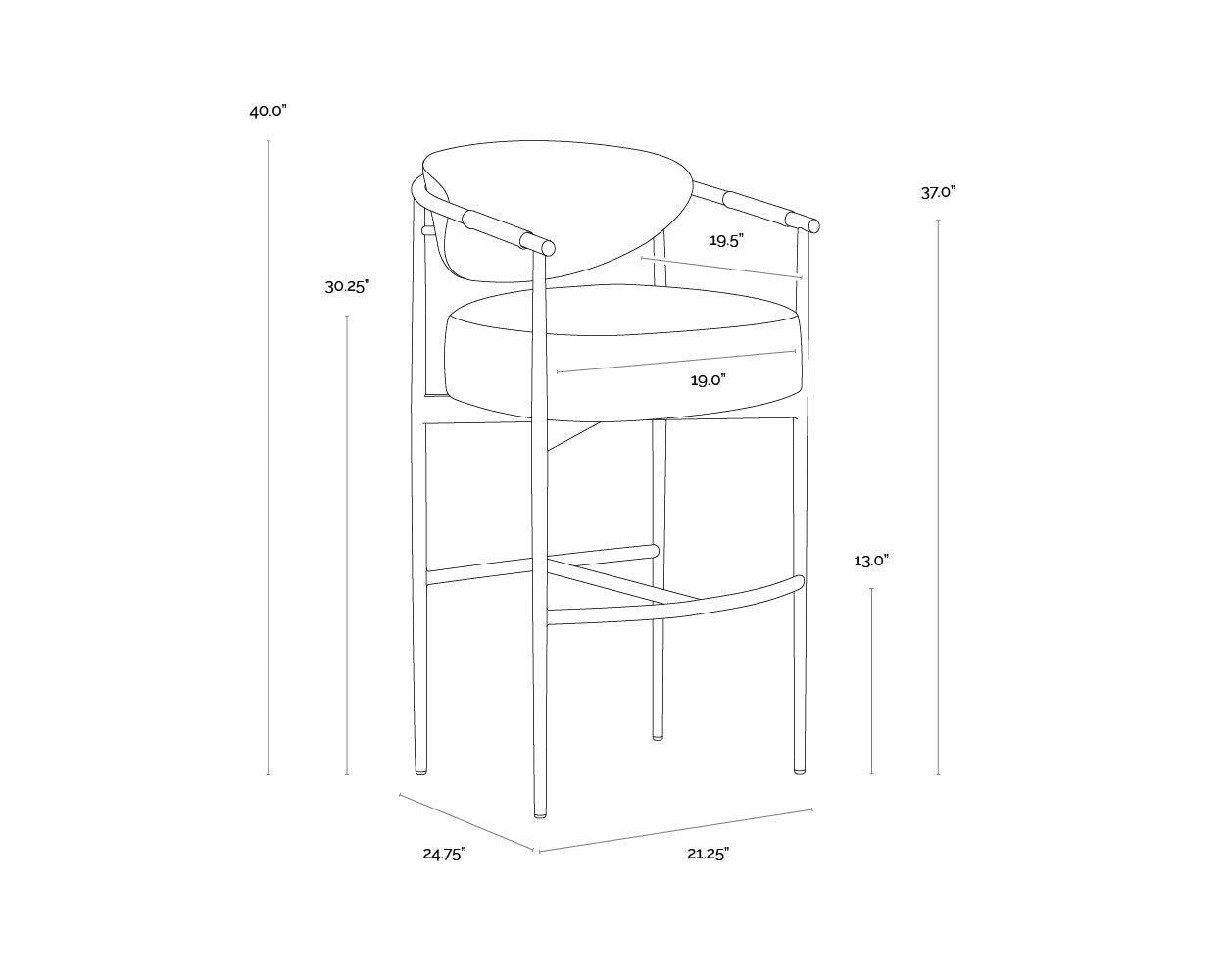 Sunpan Heloise Barstool