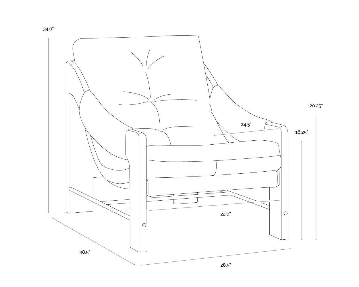 Sunpan Rafferty Lounge Chair
