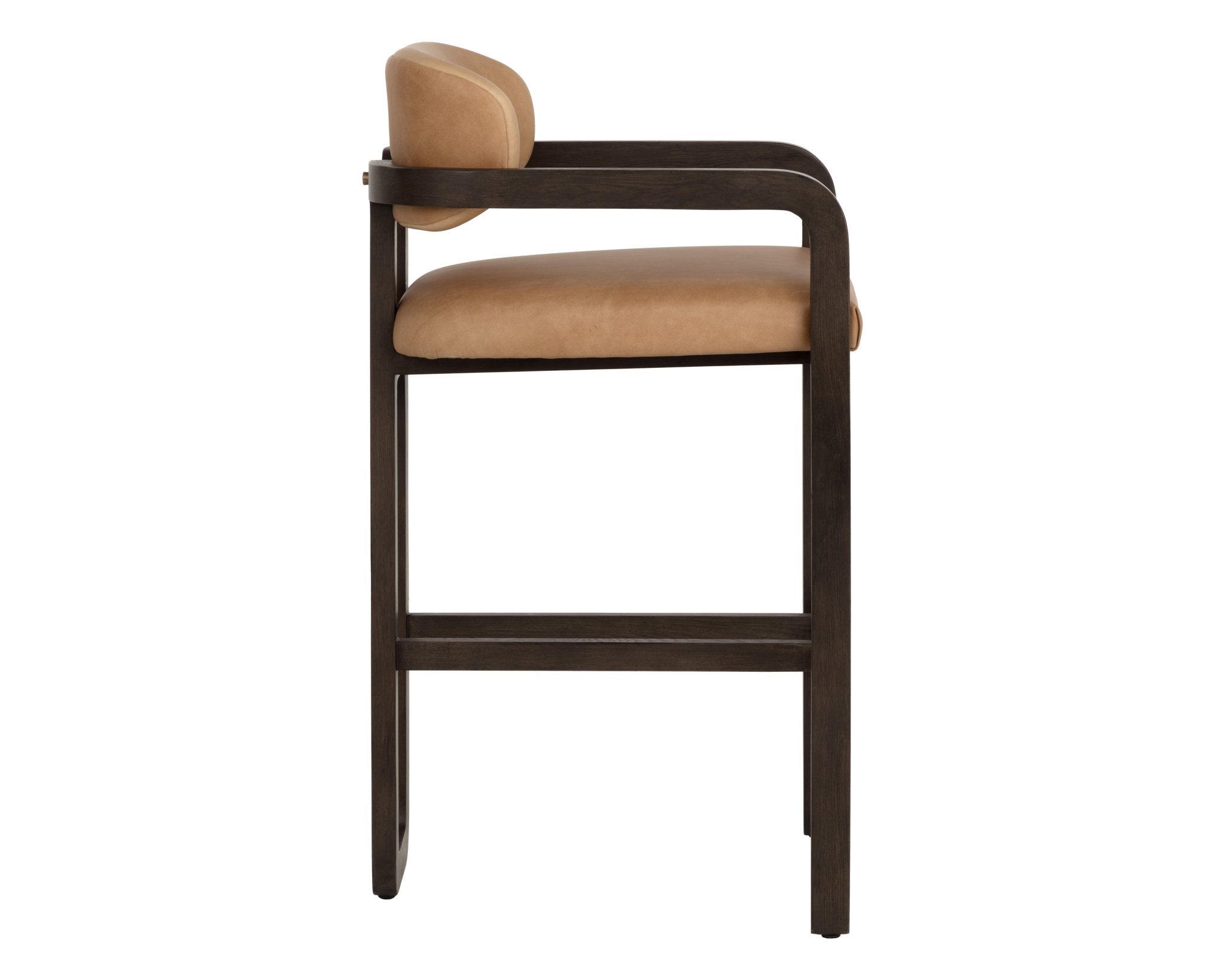 Sunpan Madrone Barstool Brown Ludlow Sesame Leather