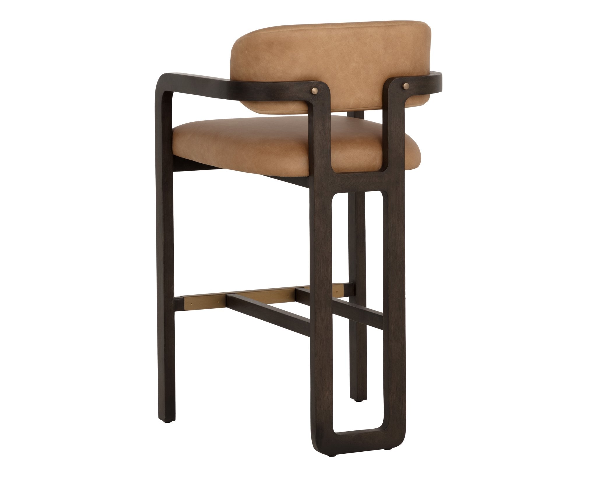 Sunpan Madrone Barstool Brown Ludlow Sesame Leather