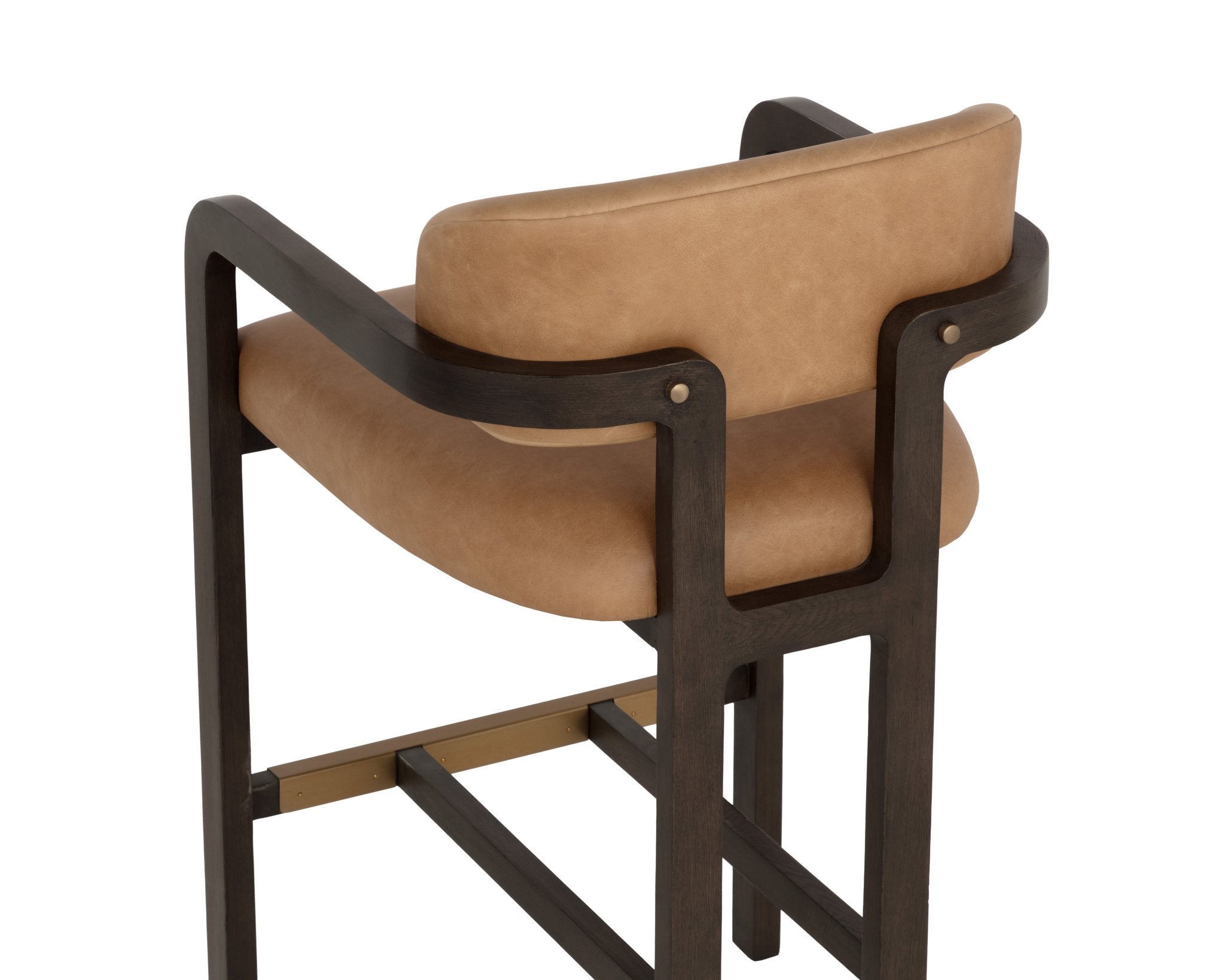 Sunpan Madrone Barstool Brown Ludlow Sesame Leather
