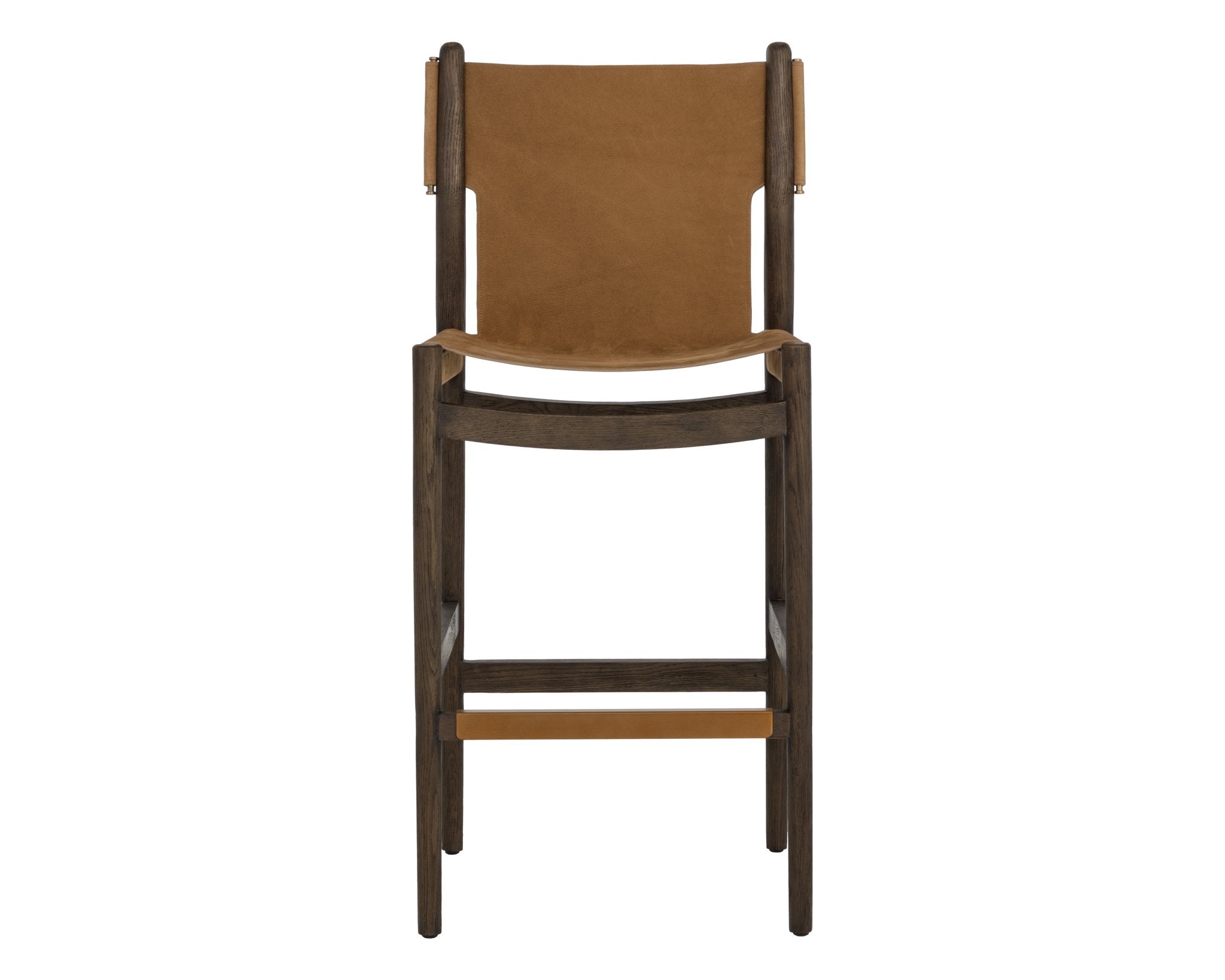 Sunpan Argus Barstool Nubuck Caramel Leather