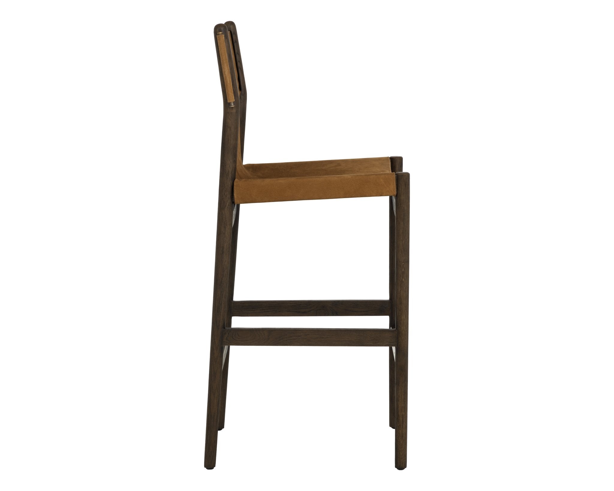 Sunpan Argus Barstool Nubuck Caramel Leather