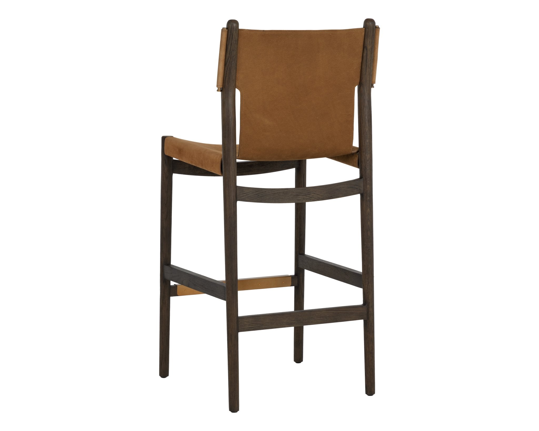 Sunpan Argus Barstool Nubuck Caramel Leather