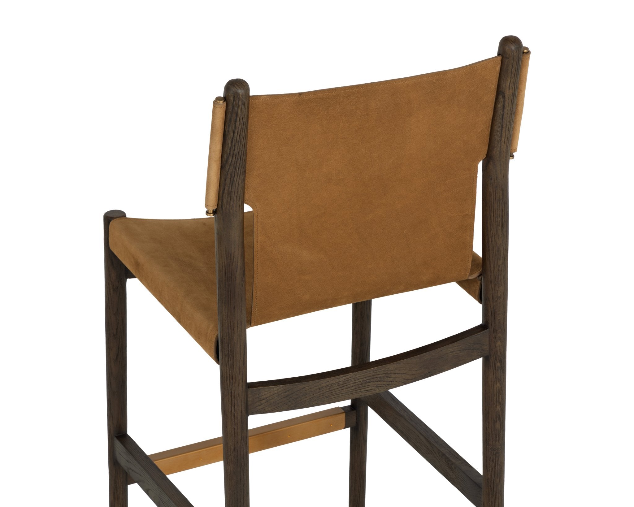Sunpan Argus Barstool Nubuck Caramel Leather