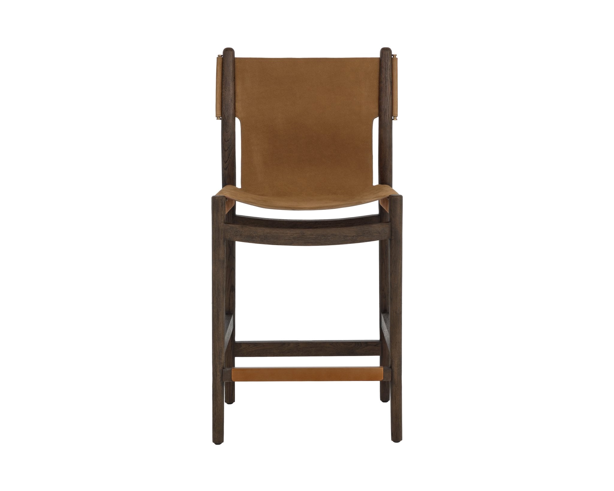 Sunpan Argus Counter Stool Nubuck Caramel Leather